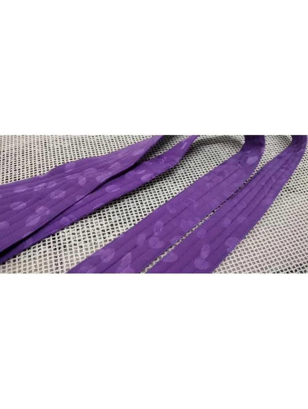 Vintage Jacquard Lavender Purple Lilac Silk Obi Belt Wrap Hgh Waist DIsco Chic